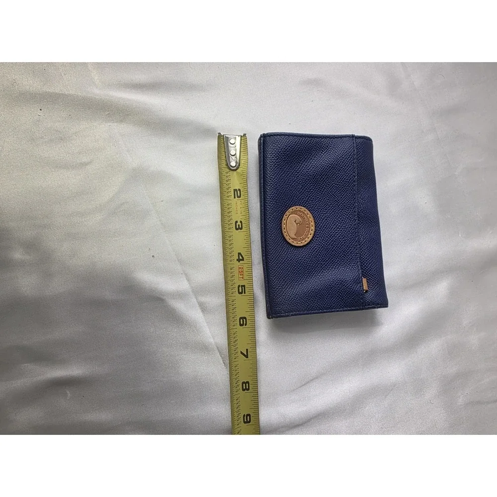Vintage Dooney‎ & Bourke Blue Leather Wristlet Clutch Wallet